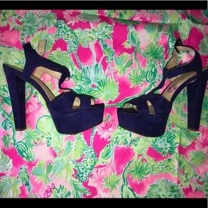 Jessica Simpson Blue Heels